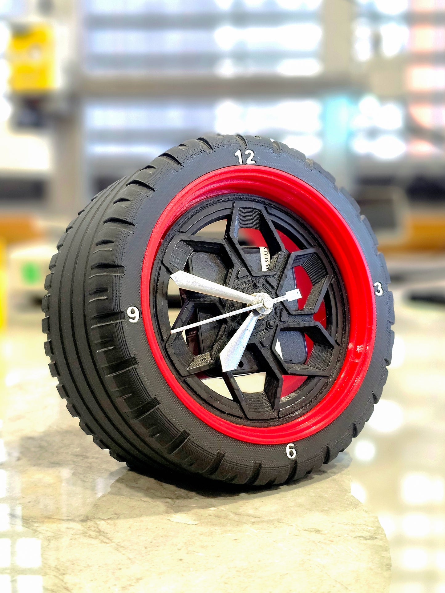 Wheel Design Desk Clock - Vaylex3D