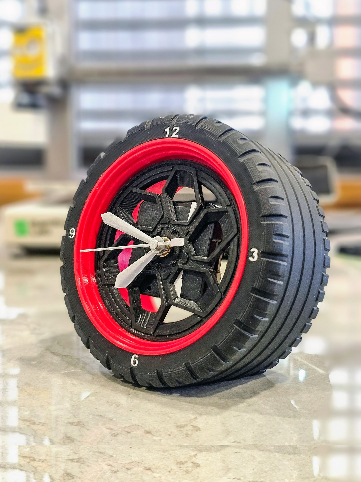 Wheel Design Desk Clock - Vaylex3D