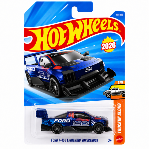 FORD F-150 LIGHTNING SUPERTRUCK Hot Wheels Die-Cast Car | 1:64 Scale Collectible Toy | HW46