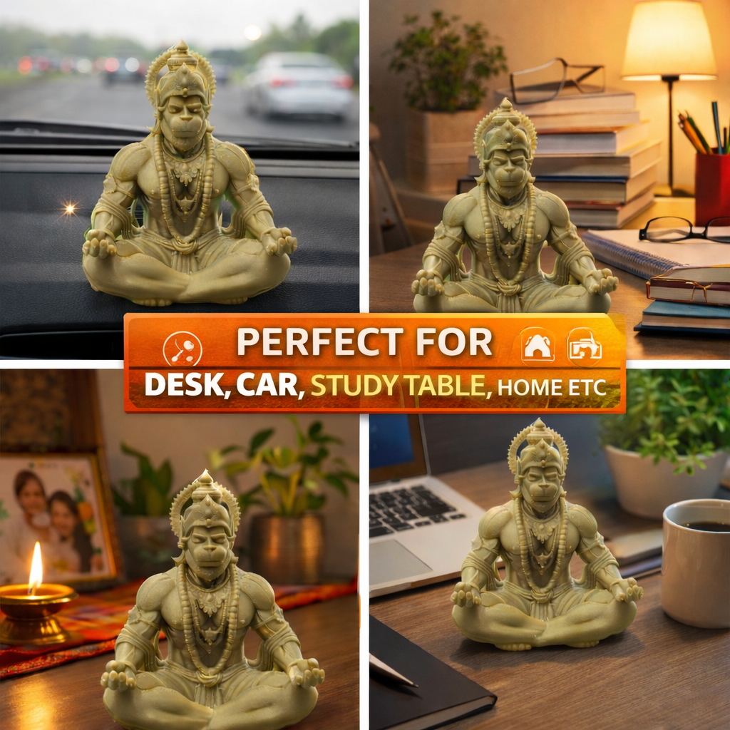 Hanuman Ji Idol for Car, Desk & Home | Spiritual Decor - Vaylex3D