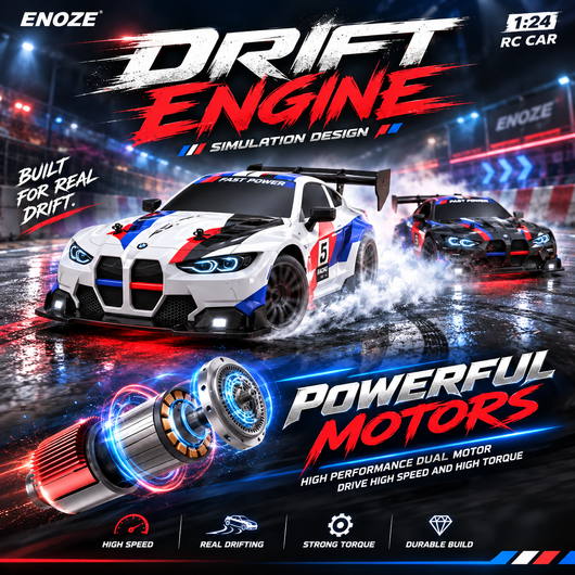 BMW RC Drift Racing Car 1:24 Scale 4WD 2.4GHz 20 Kmph (White)