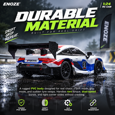 BMW RC Drift Racing Car 1:24 Scale 4WD 2.4GHz 20 Kmph (White)