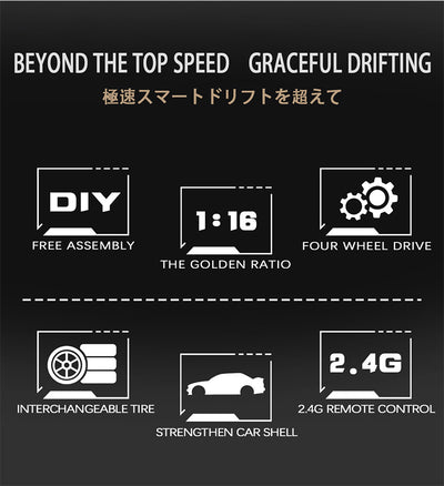 VAYLEX3D 4x4 RC Drift Car 2.4GHz High Speed Remote Control Car | Nissan GTR RC Drift Car 4x4