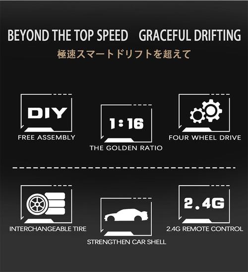 VAYLEX3D 4x4 RC Drift Car 2.4GHz High Speed Remote Control Car | Nissan GTR RC Drift Car 4x4