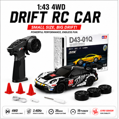 Hstar D43-01Q16 1:43 Skeleton Rexy Porsche 911 GT3 R #77 4WD RC Drift car