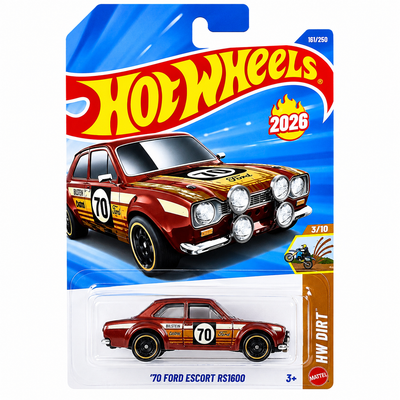 '70 FORD ESCORT RS1600 Hot Wheels Die-Cast Car | 1:64 Scale Collectible Toy | HW47